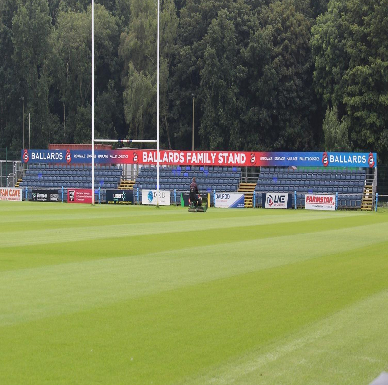 Ballards family stand in Doncaster at the Doncaster Knights