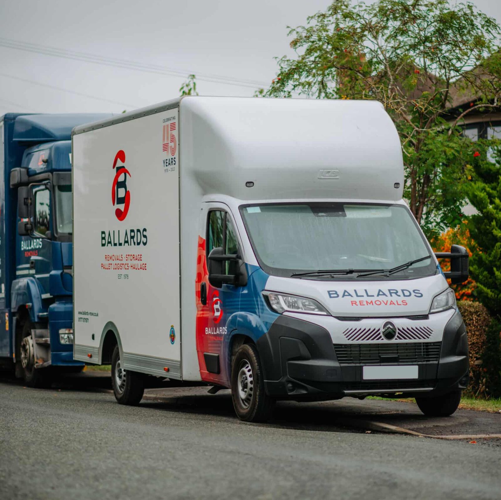 Ballards luton van parked on the roadside